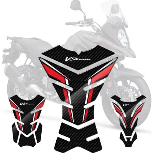 For Suzuki V-Strom 250 650 1000 1000XT 3D Carbon-look Motorcycle Tank Pad Protector Sticker