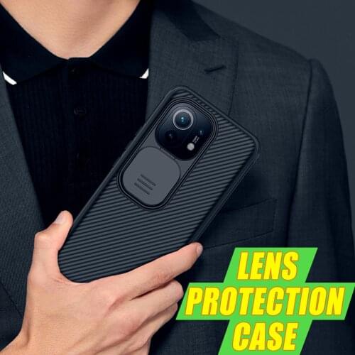 For Xiaomi Mi 11 Lens Protection Case NILLKIN CamShield Case Slide Camera Protection Back Cover For Mi 11 Phone Cases