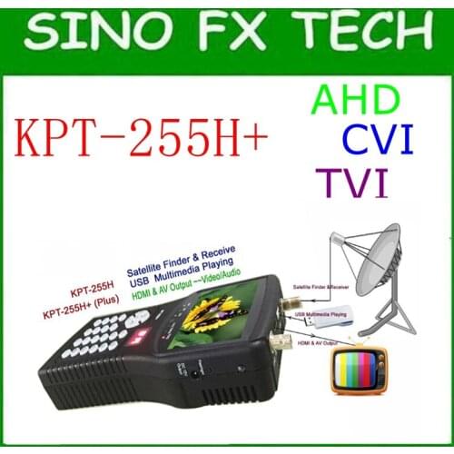 DVB-S2 Digital HD Satellite Finder Meter KPT-255H+ 4.3Inch TFT LCD show channels Satellite Finder support AHD CVI TVI
