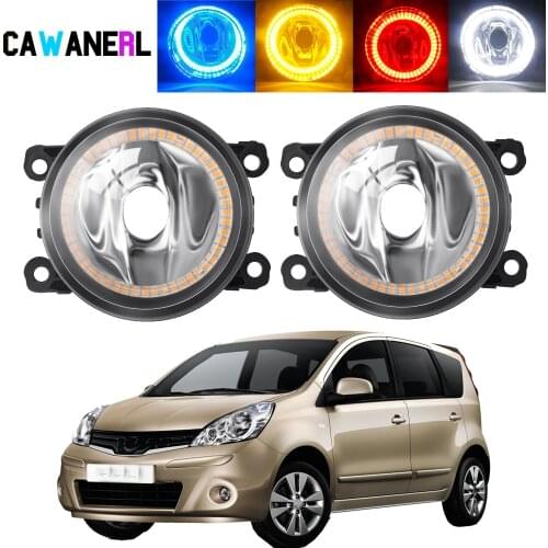 2 Pieces Angel Eye Fog Light Assembly For Nissan Note E11 MPV 2006-2013 Car Halo Ring Fog Daytime Running Lamp DRL H11 20W 12V