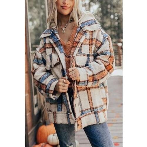 Giyu Women's Plaid Coats