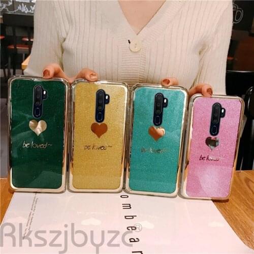 IMD Love Glitter Case For OPPO Realme 5 Pro Case Realme5 Realme C2 Bling Silicone Soft Ring Back Cover OPPO A11X A9 2020 A5 2020