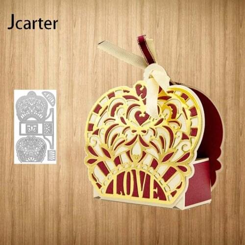Metal Cutting Dies Crown Gift Box Frame Craft Stencil Scrapbooking Handmade Make Album Paper Model Punch Blade Decor Template