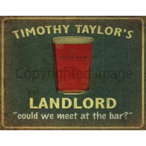 Timothy Taylors Landlord Beer METAL TIN SIGN POSTER WALL PLAQUE