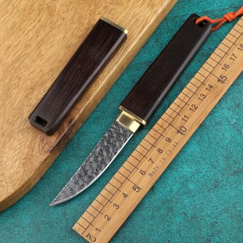 VG10 Damascus Steel Fixed Blade Knife, EDC, Self Defense, Survival, Camping, Utility, Hunting, Tactical Weapons