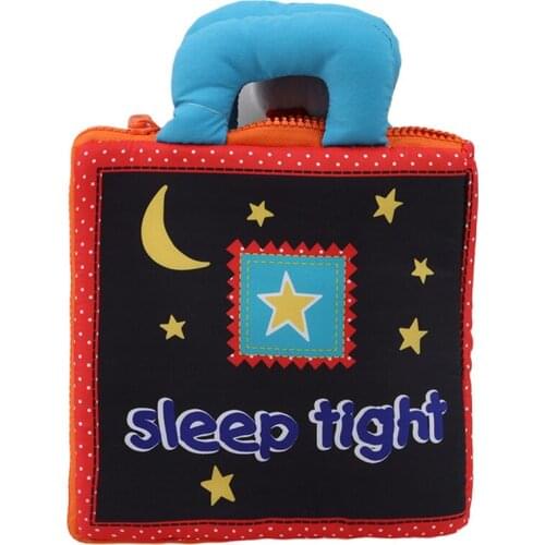 Educational Baby Toys Bear Baby Sleep Night Infant Kids Early Development Cloth Books 3D Style Learning Unfolding Activity Book