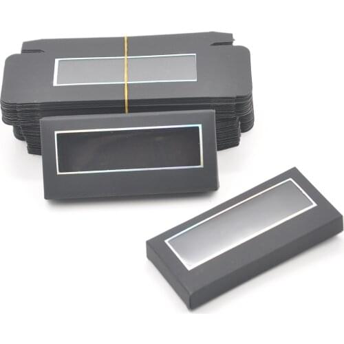 Wholesale Eyelash Packaging Box Lash Boxes Package Custom Faux Cils Mink Eyelashes Cardboard Black Storage Makeup Case Vendors