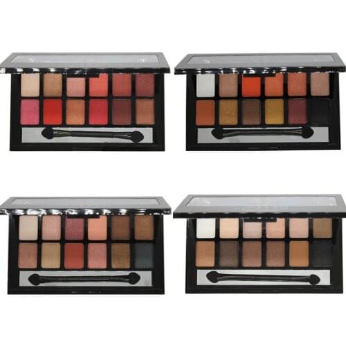 New 12 Color Shimmer Nature Glow Eyeshadow Palette Portable Makeup Cosmetics Nude Eye Shadow powder Waterproof Makeup Tools