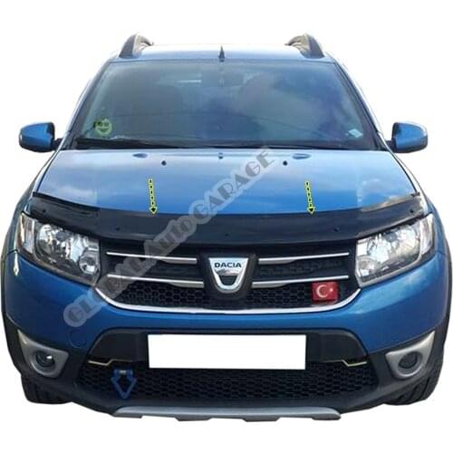 For Dacıa Sandero 2012-2021 Front Bug Shield Hood Deflector Guard Bonnet Protector Car Auto Accessory Car-Styling Accessories