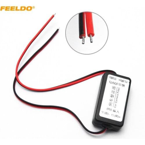 FEELDO 30X 12V Power Filters Reversing Rectifier Ballasts Solve Rear View Camera Ripple Splash Screen Interference Relay Filter