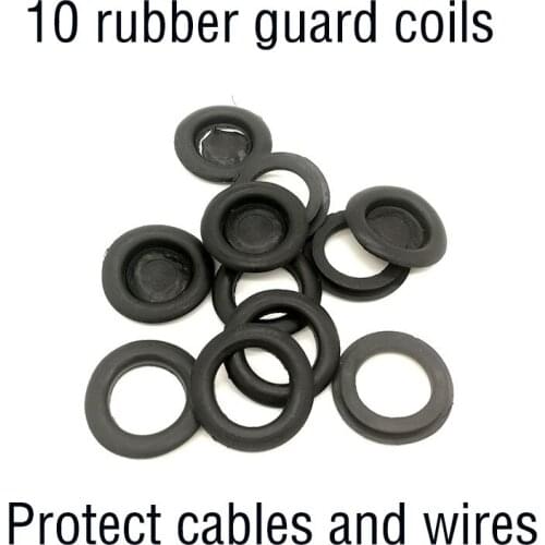Rubber protective coil, 10 mounting, distribution box to protect wire and cable safety, protective ring, 25mm hole