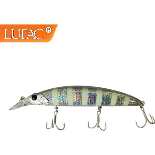 Lutac High Quality Artificial Hard Minnow 110mm 21g Saltwater Fishing Gear Floating Origin Hooks Long Casting Pesca