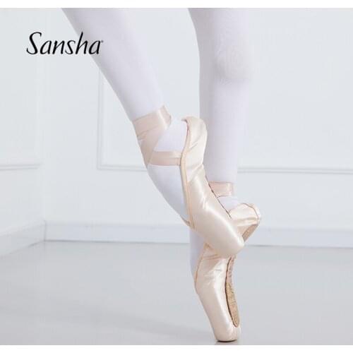 Sansha Women Girls Ballet Pointe Shoes Split-sole Professional Dance Shoes Hand-sitching Outsole 609HSL