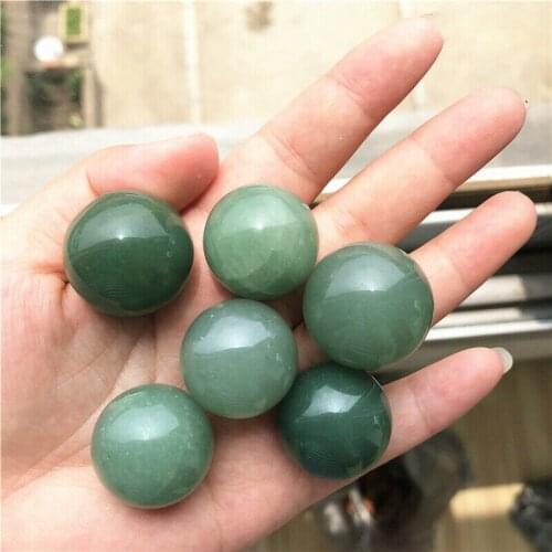 24-28mm Natural Green Aventurine Jade Quartz Crystal Sphere Ball+Stand Healing Decoration Natural Quartz Crystal Sphere