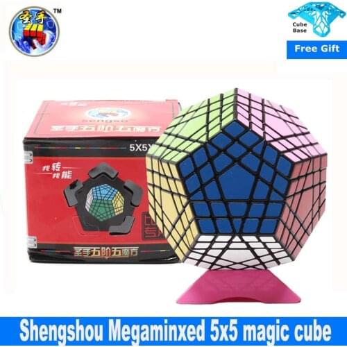 Shengshou Megaminxed 5x5 Magic Cube 12 sided SengSo Dodecahedron stickerless speed cube professional educational twist toys cubo