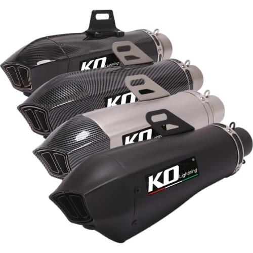 38-51mm Universal Motorcycle Exhaust Pipe Dual-outlet Tail Muffler Removable DB Killer Silencer 390mm Slip On Dirt Street Bike