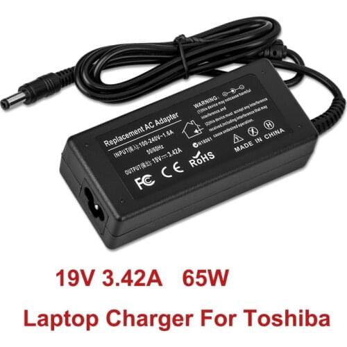 Universal High Quality 19V 3.42A 65W Laptop Charger For Toshiba Laptop Charging Device For Netbook Notepads Power Adapter