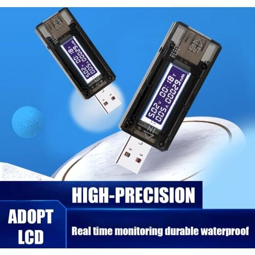 USB Tester DC Digital Voltmeter Ammeter 3.2-10V 0-3A DC Digital Volt Amp Meter Tester Charger Indicator for Car Wall Charger