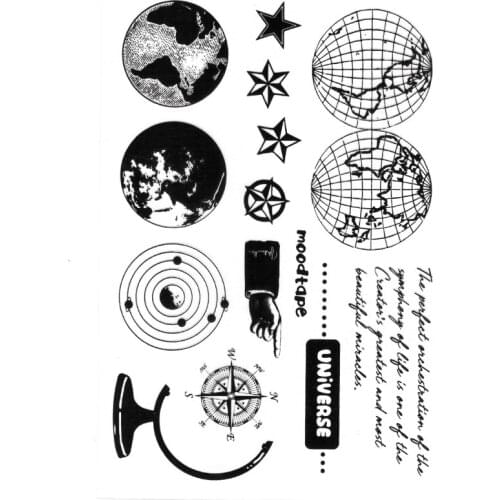 Glorious Globes Stamps Basic Clear Stamps Background Scrapbooking Material Junk Journal Stamps