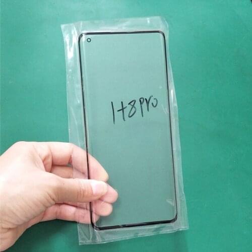 Alta qualidade Tela exterior para oneplus 8 pro 8pro painel de toque frontal display lcd para fora da lente da capa vidro repara