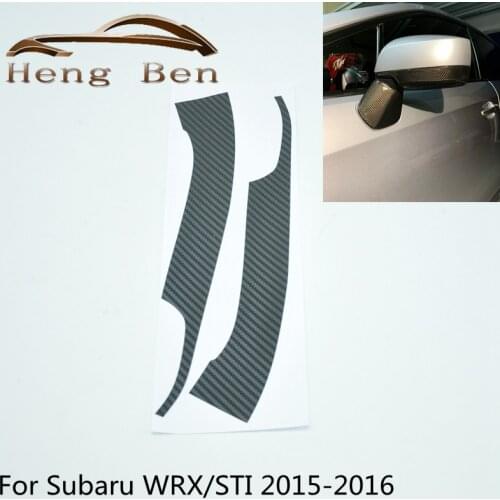 1 Pair Carbon Fiber Side Mirror Overlay Sticker For Fit Subaru WRX / STI 2015 -2016