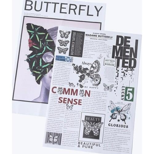 10PCS Butterfly Flower Wrapping Kraft Paper Material 10 sheets Shoes Gift Packing Craft Paper DIY Bouquet Supplies 50*70cm