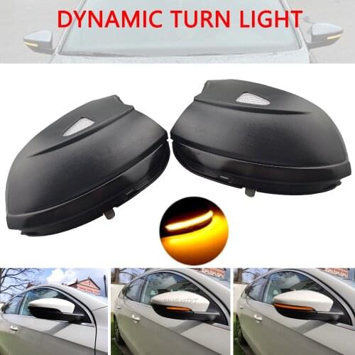 2pcs For VW Passat B7 CC Scirocco Dynamic Blinker Side Mirror indicator For EOS Light Beetle 2011 2014 LED Turn Signal Light