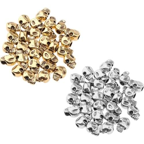 30 Pieces Skull Pattern Dreadlock Hair Beads Hair Braid Rings Cuff Clips Hair Decoration Jewelry for Hair Extensions Beard