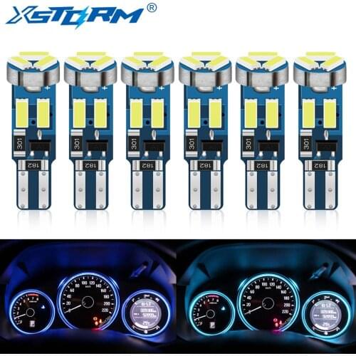6pcs T5 W3W W1.2W 70 73 74 79 85 Super bright 4014 LED Car Dashboard Warming Indicator Wedge Light Bulb Auto Instrument Lamp 12V