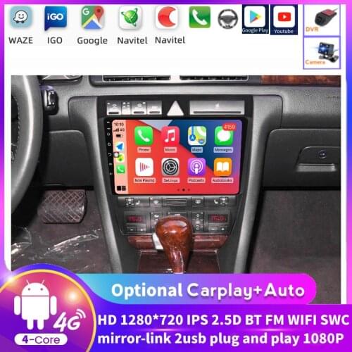 TS7 DVD for Audi A6 C5 Car Radio 1997 - 2004 Display Modified WIFI Autoradio Dashboard 2 Din Player Android GPS Navigation IPS