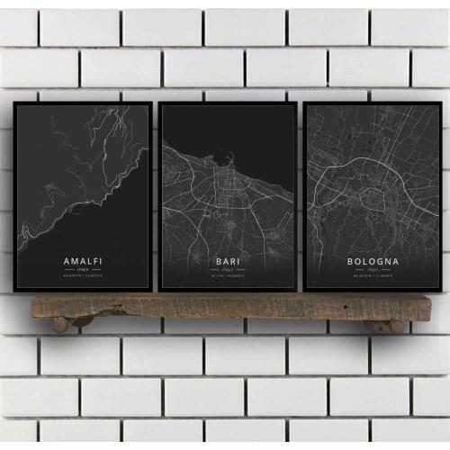 Bari Bologna Cagliari Florence Genoa Lecce Milan Naples Padua Palermo Rimini Rome Taranto Turin Venice Verona Italy Poster