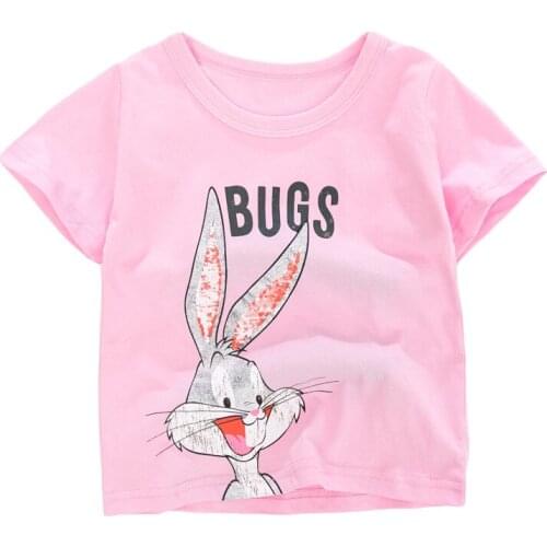 Bambino 2021 New Tees of Children 2-7 Years Pure Cotton T shirt for Kids Girl Animal Tops Clothing Baby Clothes Child Costume