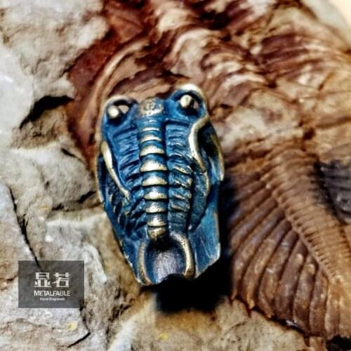 EDC Bronze Knife Beads A Pendant Paracord Outdoor DIY Decorations Bronze Camping Gear EDC Tools