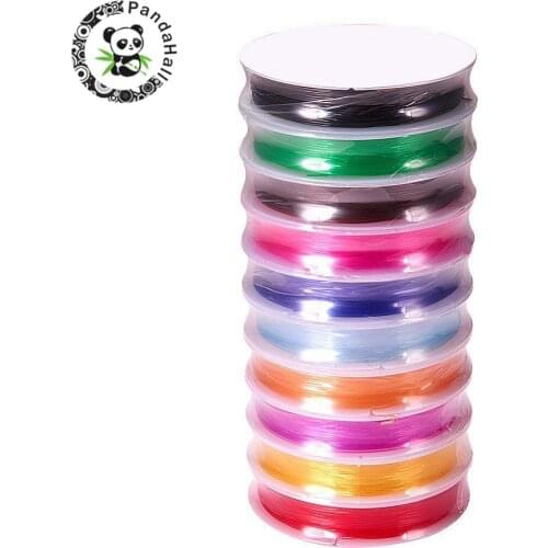 Jewelry Findings & Components 10 Rolls DIY Beading Cords Crystal Thread for Stretch Bracelet Making Mixed Color 0.8mm 10m/roll