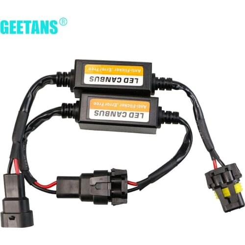 GEETANS 2pcs Xenon HID Kit Error Warning Cancel Kit Bulb Socket Connector H1 H4 H7 H8 9005 9006/HB4 9007 9008 Canbus Decoder AE