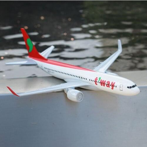 Korean T'way Air Boeing 737 Airplane Diecast Aircraft Model 6" Metal Aeroplane Home Office Decor Mini Moto Toys for Children