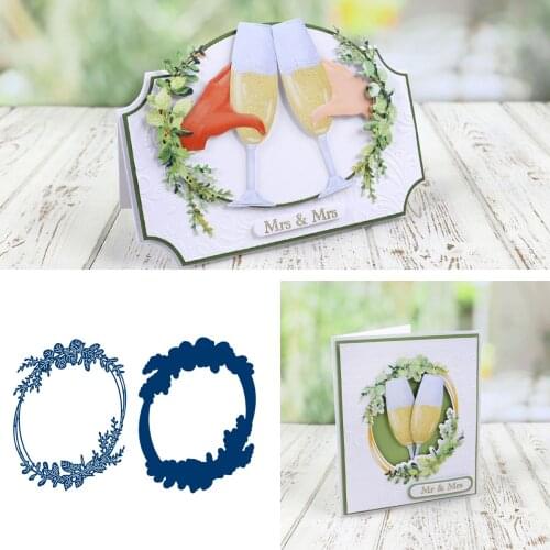 Round grass ring flower Cutting Dies and Stamps Scrapbook Diary Decoration Stencil Embossing Template DIY Greeting Card Albums