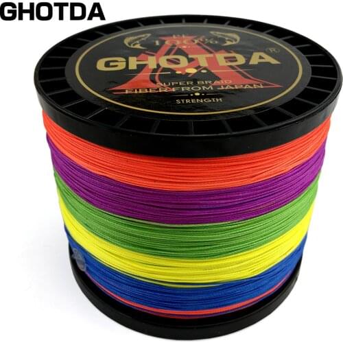 GHOTAD 12/9/8 Strands Fishing Line Braided PE Multifilament Smooth Fishing Line For Fishing 100M 300M 500M 1000M Lure Bait