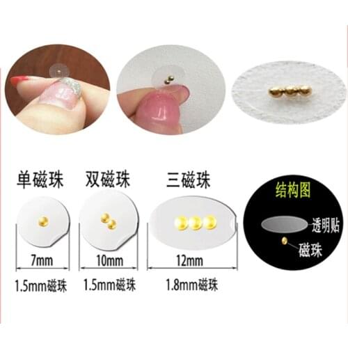 Magnetic Bead /5 colors crystal ear Patch Transparent Tape Anti-allergic Magnetic therapy Ear Pressure Paste Ear Auriculotherapy