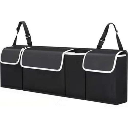 High Capacity Adjustable Car Storage Box Backseat 4 Bag Trunk Organizer Multi-use Oxford Car Seat Back Organizers Car Accesories