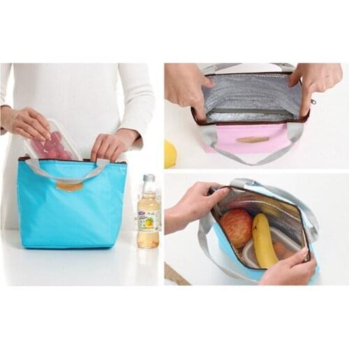Reusable Eco-friendly Hot Insulated Tinfoil Aluminum Cooler Picnic Lunch Bag Waterproof Travel Tote Box Portable Insulation Bag