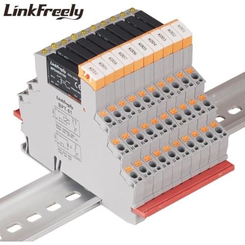 MPD48D01/05BPT10pcs Auto Plug-in Spring Voltage Relay Module & Board 5V DC In 48VDC 1A Out DC DC SSR Solid State Relay Din Rai