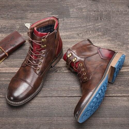 7~13 boots men brand 2020 fashion comfortable boots leather #AL603C4