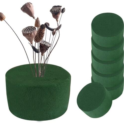 12pcs/pack Bouquet Floral Decoration Wedding Aisle Green Foam Round Party Brick Block Keep Fresh DIY Craft Flower Arrangement