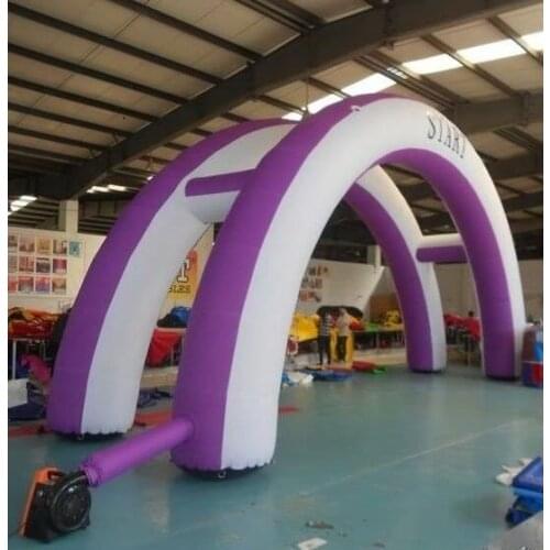 Inflatable double arch for advertising