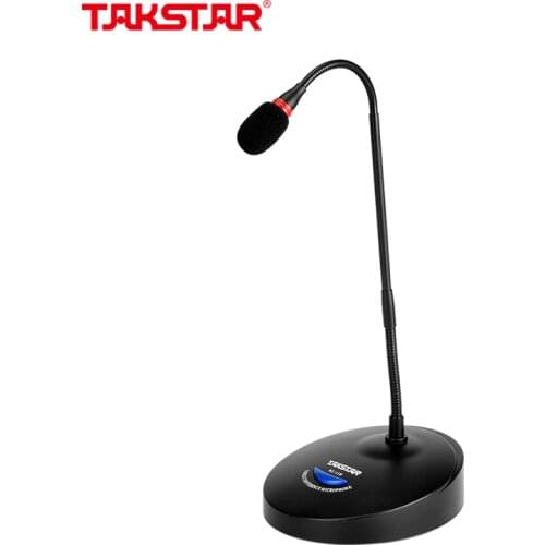 Takstar MS-118 Table Conference Microphone 3.5mm Plug Scene Desktop Speech Gooseneck Mic with Switch for Public Address Church