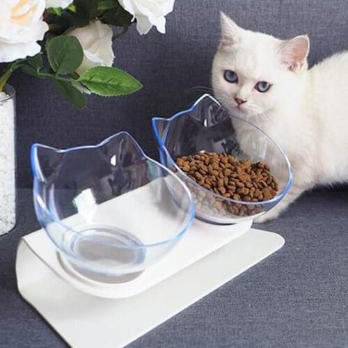 Non-slip Cat Bowls Double Bowls With Raised Stand Pet Food And Water Bowls For Cats Dogs Feeders Cat Bowl Pet Supplies