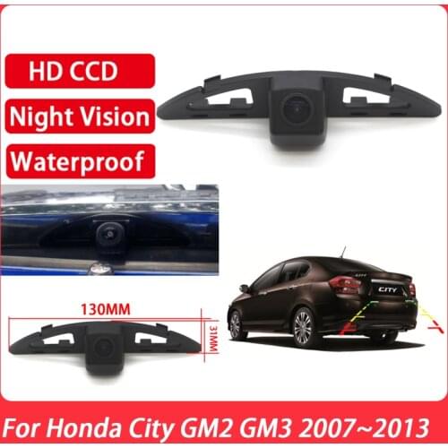 Car Reverse Parking Camera For Honda City GM2 GM3 2007 2008 2009 2010 2011 2012 2013 CCD Full HD Night Vision Rear View Camera