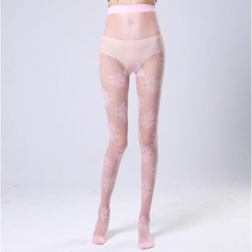 Sexy Designs Big Flower High Quality Colorful Transparent Fish Net Tights Womens Pantyhose Ladies Thin Stockings