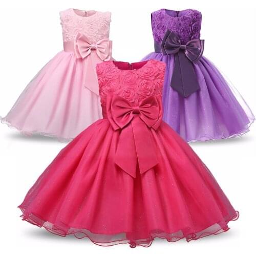 Hot Princess Flower Girl Dress Summer Tutu Wedding Birthday Party Dresses For Girls Childrens Costume Teenager Prom Designs